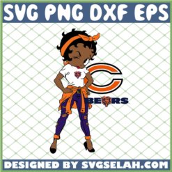 Betty Boop Chicago Bears NFL Logo Teams Football SVG PNG DXF EPS 1