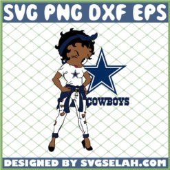 Betty Boop Cowboys NFL Logo Teams Football SVG PNG DXF EPS 1