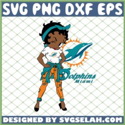 Betty Boop Miami Dolphins NFL Logo Teams Football SVG PNG DXF EPS 1