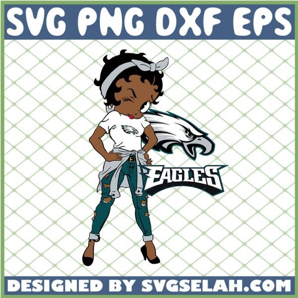 Betty Boop Philadelphia Eagles NFL Logo Teams Football SVG PNG DXF EPS 1