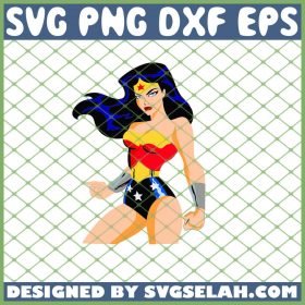 Cartoon Wonder Woman SVG PNG DXF EPS 1