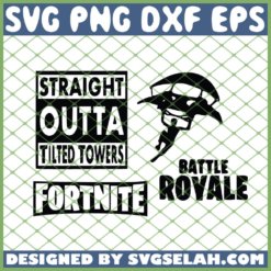 Fortnite Parachute Straight Outta Tilted Towers Battle Royale SVG PNG DXF EPS 1