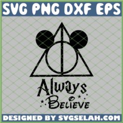 Harry Potter Disney Always Believe Deathly Hallows Mickey SVG PNG DXF EPS 1