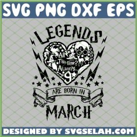 Harry Potter Heart Legends Are Born In March 9 3 4 SVG PNG DXF EPS 1