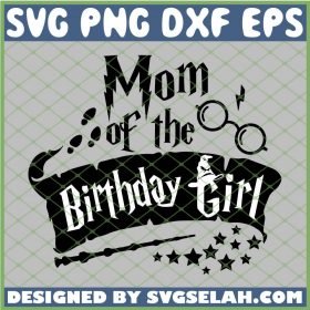 Harry Potter Magic Wand Mom Of The Birthday Girl Glasses SVG PNG DXF EPS 1