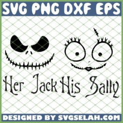 Nightmare Before Christmas His Sally Her Jack SVG PNG DXF EPS 1