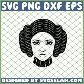 Princess Leia Hair SVG PNG DXF EPS 1