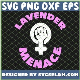 Lavender Menace Lesbian Lgbt Radfem SVG PNG DXF EPS 1