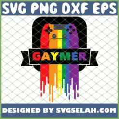 Lgbt Gamer Gaymer Gay Pride Rainbow Gamepad SVG PNG DXF EPS 1