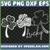 3 Leaf Clover SVG Shamrock Outline SVG Lucky Shamrock SVG PNG DXF EPS 1