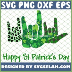 Asl Sign Language Buffalo Plaid St PatrickS Day SVG PNG DXF EPS 1