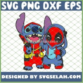 Baby Deadpool And Stitch Costume Best Friends Costume SVG PNG DXF EPS 1