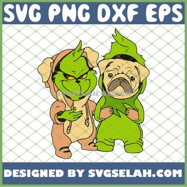 Baby Grinch And Pug Dog Costume SVG PNG DXF EPS 1