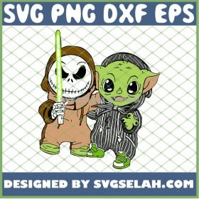 Baby Yoda And Baby Jack Skellington Costume SVG PNG DXF EPS 1