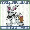 Dabbing Easter Bunny With Eggs SVG PNG DXF EPS 1