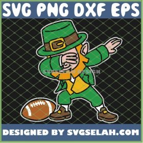 Dabbing Leprechaun St PatrickS Day Ireland Football SVG PNG DXF EPS 1