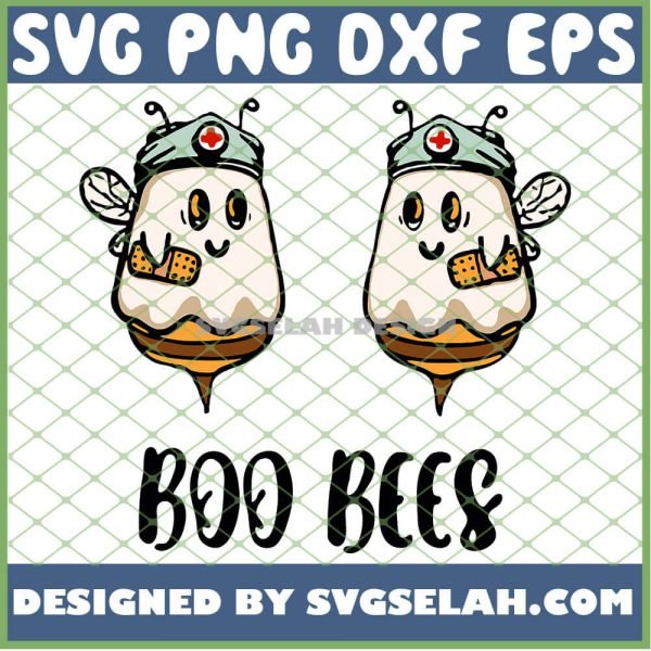 Nurse Boo Bee Fighter Halloween SVG PNG DXF EPS 1