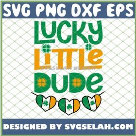 St Patricks Day 2021 Toddler Lucky Little Babe SVG Lucky Little Dude SVG PNG DXF EPS 1