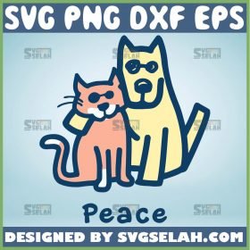 Cat Mom Dog Mom Peace Together Svg Dog And Cat Mom Svg Cat Mama Svg Dog Mama Svg 1