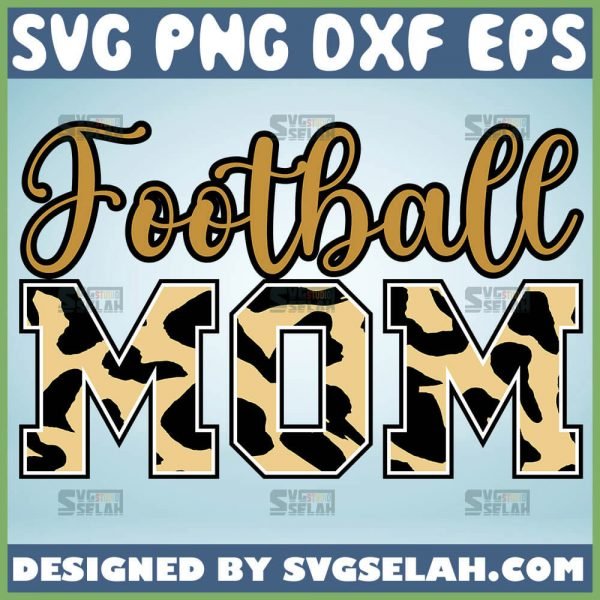 Cheetah Print Football Mom Shirt Svg 1