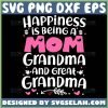 Happiness Is Being A Mom Grandma And Great Grandma Svg Great Grandmother Svg Quotes 1