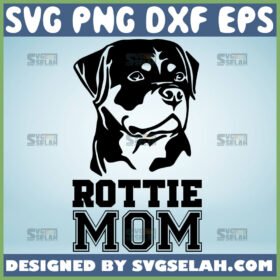 rottweiler mom svg rottie dog svg