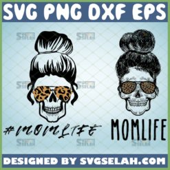 mom life skull svg