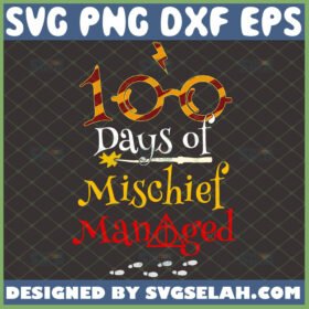 100 days of mischief managed svg harry potter inspired gifts