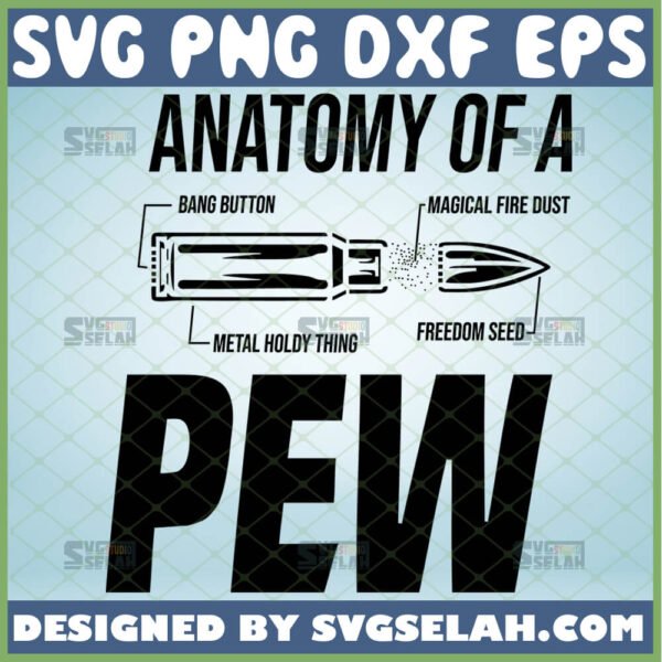 anatomy of a pew svg gun rights molon labe svg 2nd amendment bullet svg ammo svg