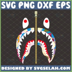 bape shark svg bape camo logo svg color version