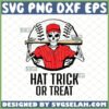 skeleton hat trick or treat svg skeleton playing baseball svg