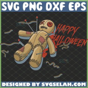 voodoo doll happy halloween svg