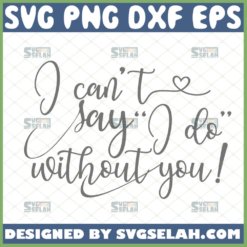 i cant say i do without you svg bridesmaid gifts