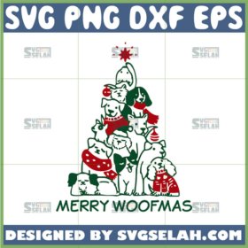 merry woofmas svg dog christmas shirt ideas