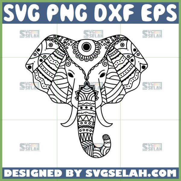 elephant svg elephant head mandala svg svg files for cricut