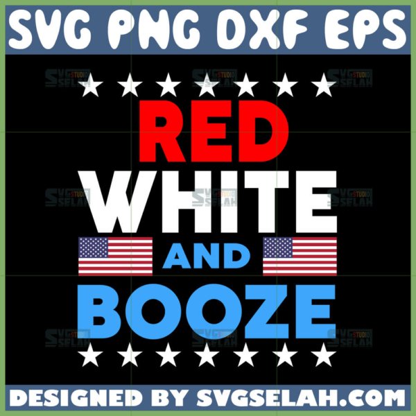 red white and booze svg 4th of july svg