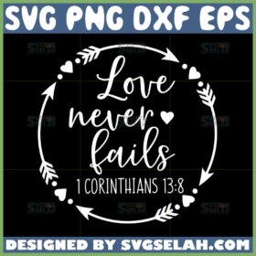 love never fails svg