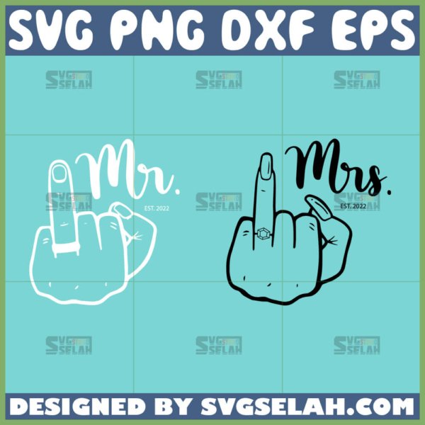 mr and mrs svg ring finger svg couple svg