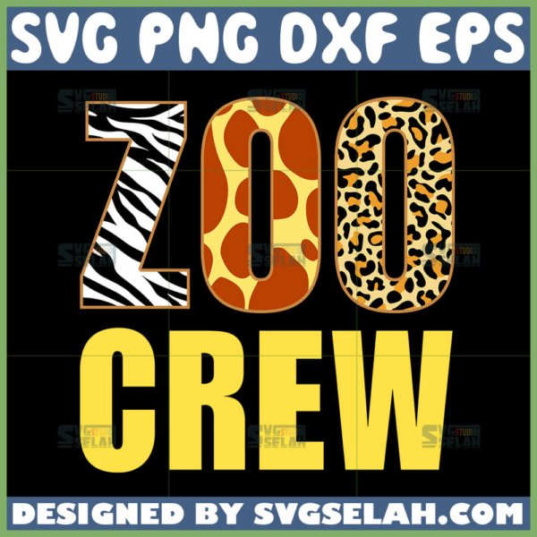 zoo crew leopard print svg