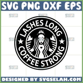 lashes long coffee strong eyelashes starbuck logo svg