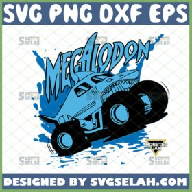 shark megalodon monster truck svg