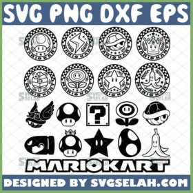 super mario kart svg bundle