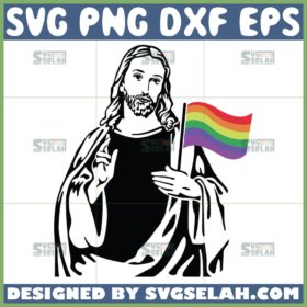 pride jesus lgbt svg