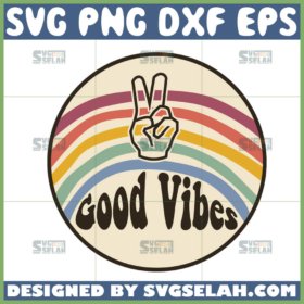 hippie good vibes svg hippie retro svg