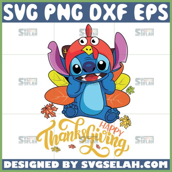 stitch happy thanksgiving svg