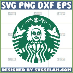 beetlejuice starbucks logo svg