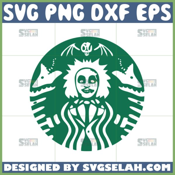 beetlejuice starbucks logo svg