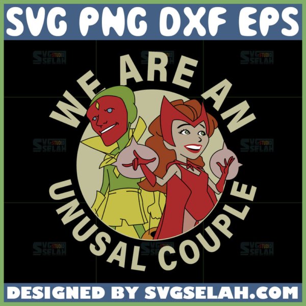 we are an unusal couple svg marvel wandavision halloween svg