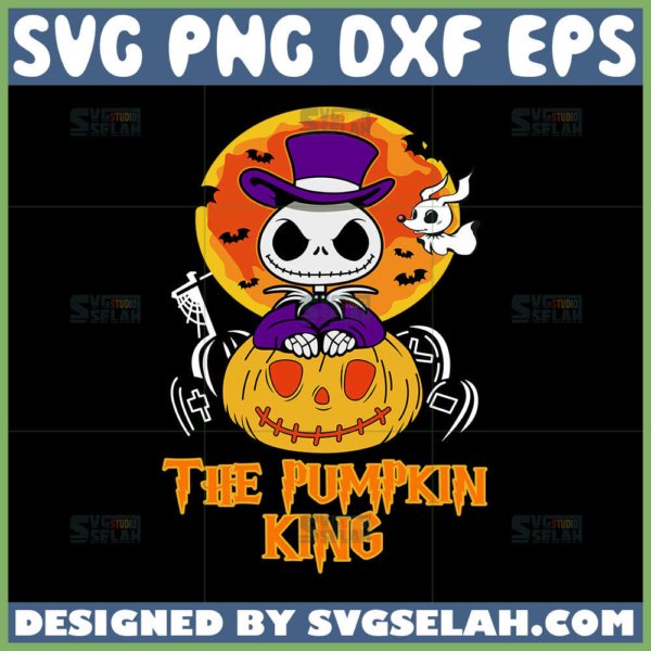 jack skellington half pumpkin svg the pumpkin king halloween svg