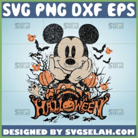 mickey halloween pumpkin svg